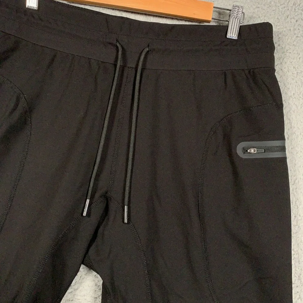 BYLT Premium Jogger Pants Mens XL Black Athletic Slim Fit Stretch Zipper Pockets